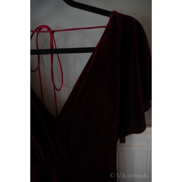 Jenny Yoo Ellis Dress 2 BHLDN Velvet Red NEW - Picture 6 of 6